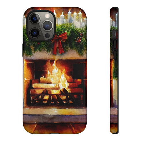 Candles on the Hearth Decorated for Christmas - Impact Resistant Phone Case iPhone 12 Pro Max Matte